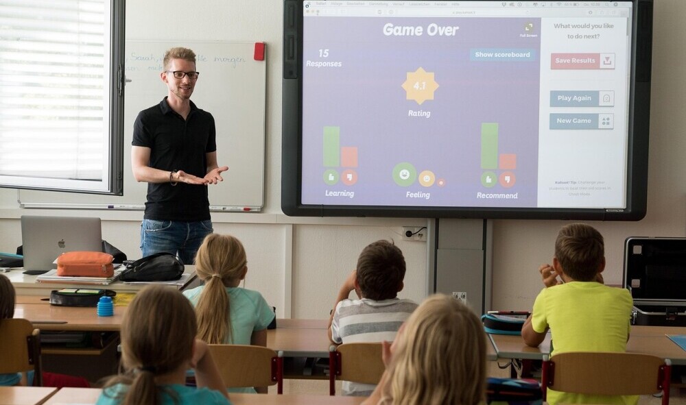 Teacher in a classroom